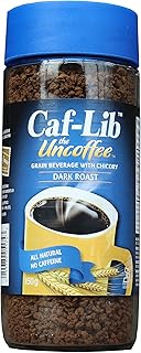 Caf-Lib Dark Roast Coffee Alternative with Barley and Chicory 150-Gram