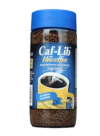 CAF-LIB Dark Roast Coffee Alternative with Barley and Chicory 150-Gram