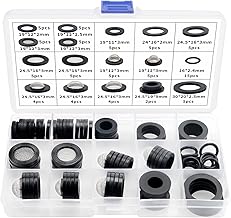 YIXISI 89 Pieces Mesh Hose Washers, Flat Rubber Washers with Filter, Mesh Washers, for 1/2 3/4 Inch Shower Faucet Hoses
