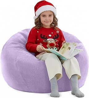 Nobildonna Bean Bag Chair Cover (No Filler) for Kids and Adults,Beanbag Stuffed Animal Storage Without Filling Plush Toys Holder and Organizer Soft Premium Corduroy 200L