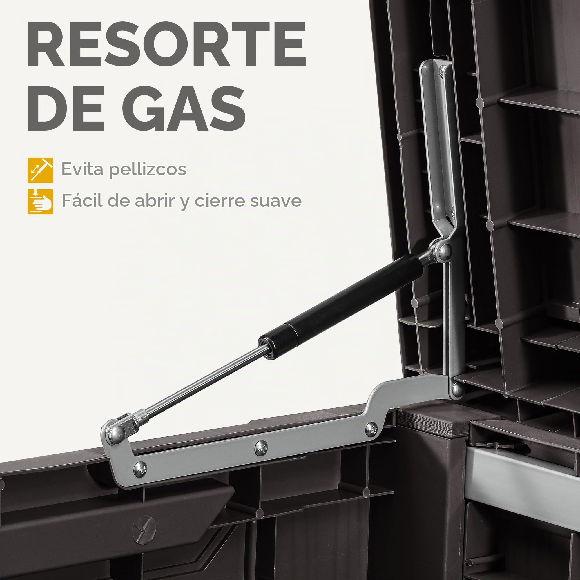 DWVO Caja de almacenamiento para jardín al aire libre, 450 L, 142,1 x 67,6 x 60 cm, impermeable, con cerradura segura, asas de transporte laterales, resistente a todo tipo de clima, caja de resina