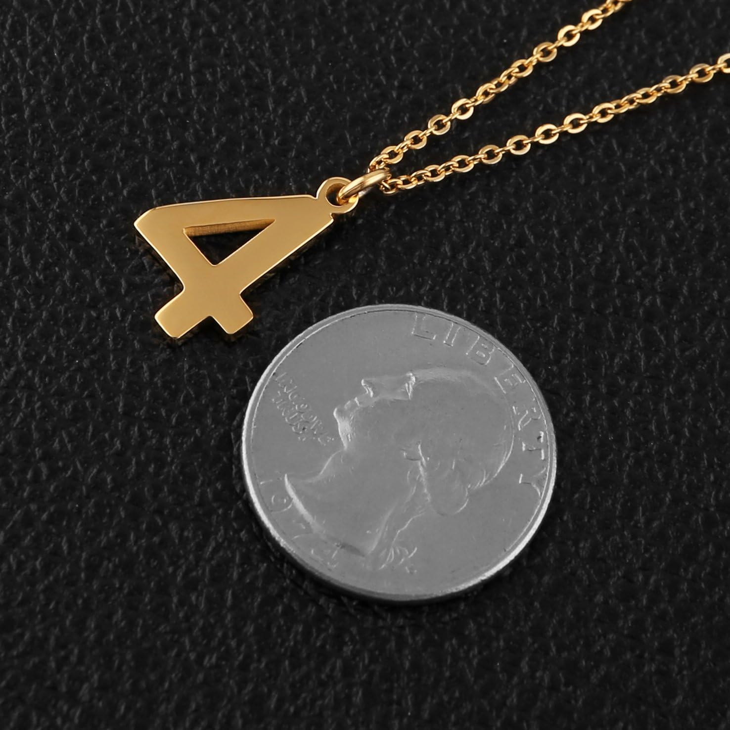 HZMAN Womens Stainless Steel Number 0-9 Charms Pendant Necklace 2 Colors Gold Silve - Image 4