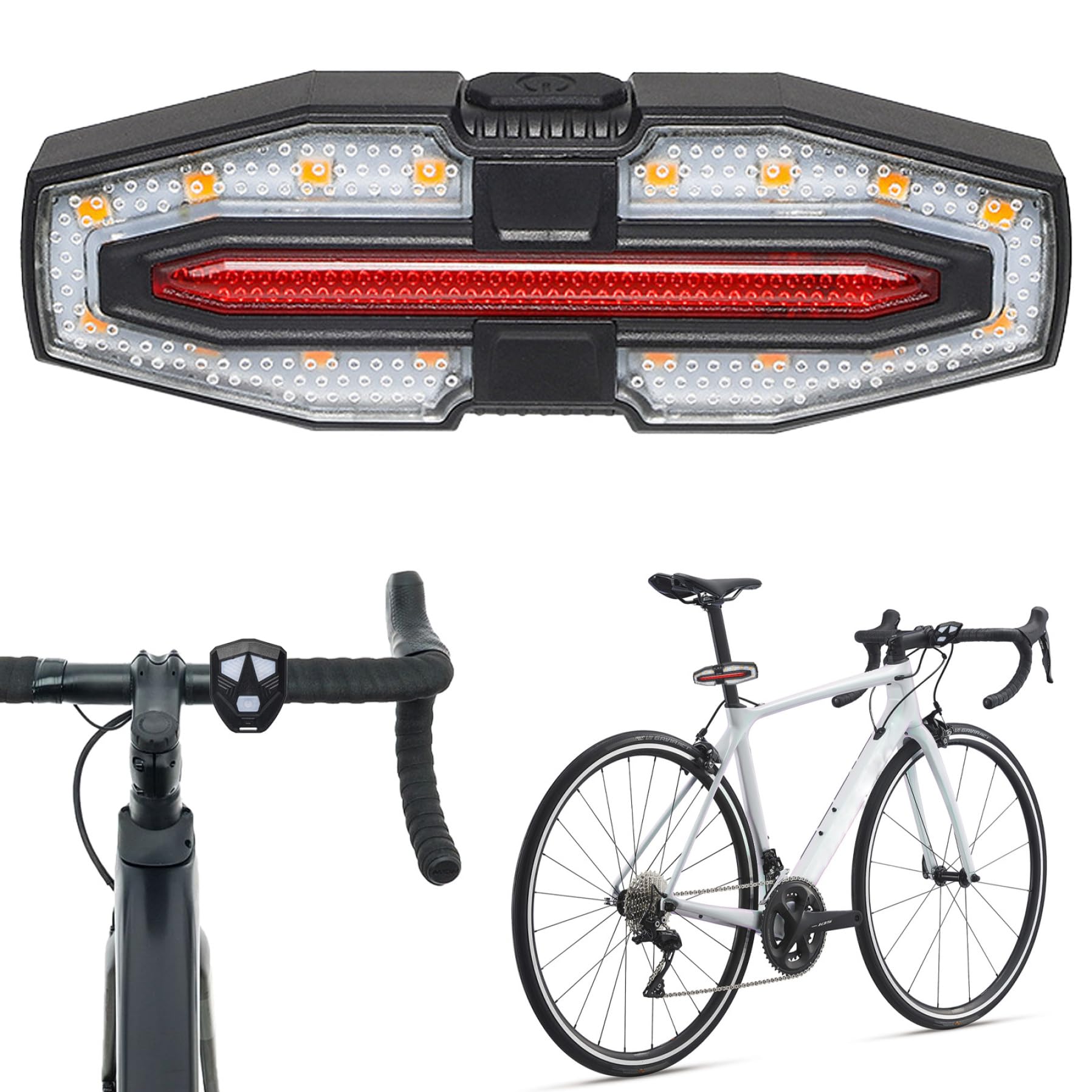Luce per bicicletta per bici USB LED Set ricaricab... – Vicedeal