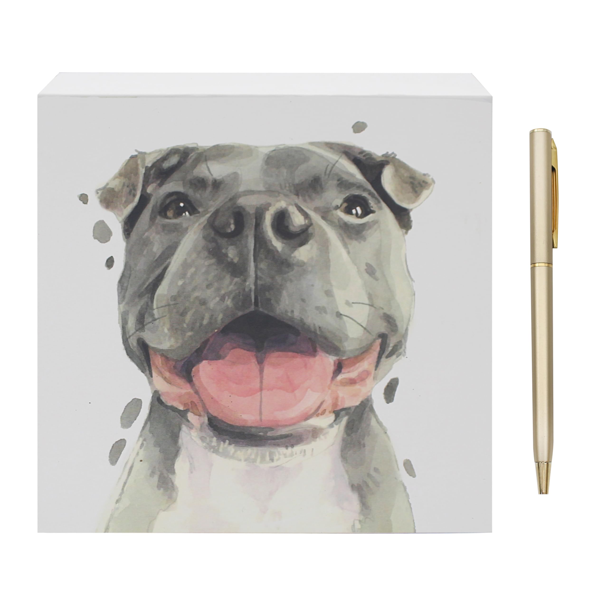Lesser & Pavey Staffie Memo Block Robert James Hull for Home & Office | Stylish Notepads & Writing Pads For Daily Use | Compact Note pad & Memo Pads for Daily Notes & Reminders