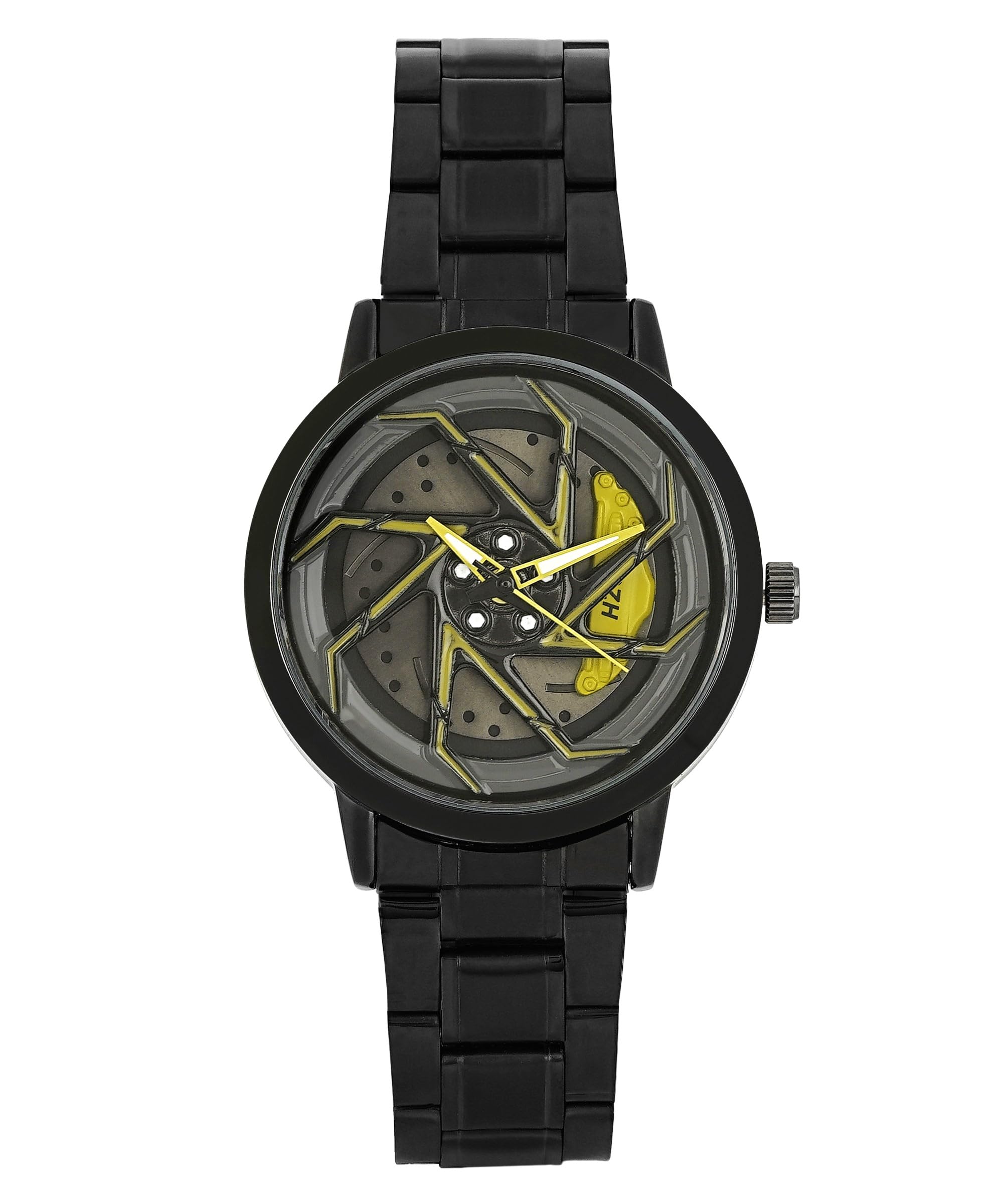 jainx Yellow Dial Gyro Spinning Car Wheel Analog Wrist Watch for Men and Boys - GM1696 (B0DJ2MX2WR) Amazon Price History, Amazon Price Tracker
