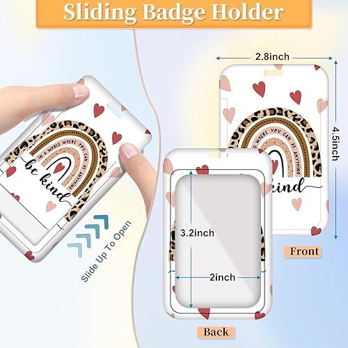 Miniatura 5 de Plifal Cordón para profesor para tarjeta de identificación, lindo diseño de leopardo y arco iris con cuentas para mujer, cordón para el cuello,