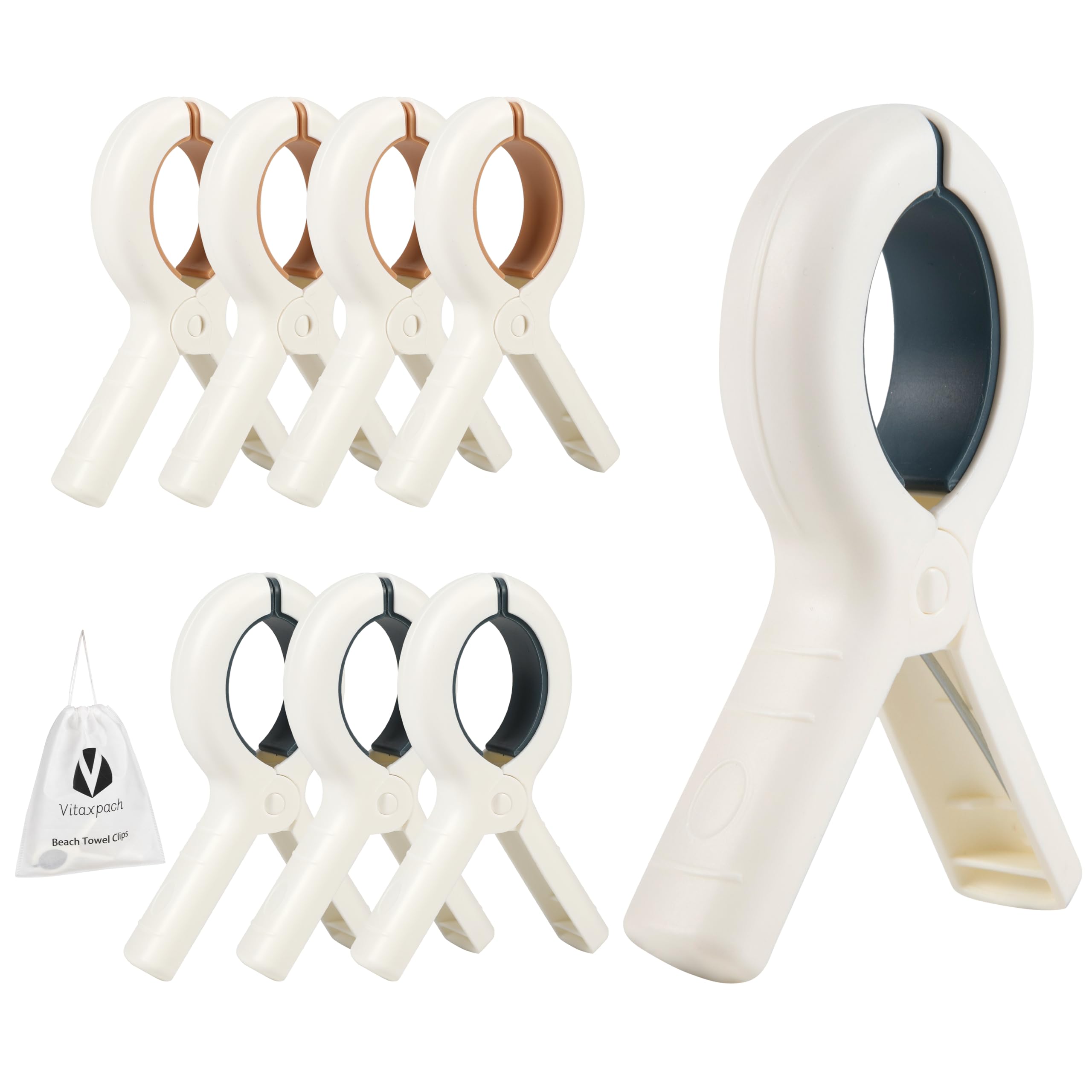 10PCS Heavy Duty Beach Towel Clips - Strong Spring Clothespins For Chairs, Towels, Snacks, Cruise & Outdoor Use - View #3