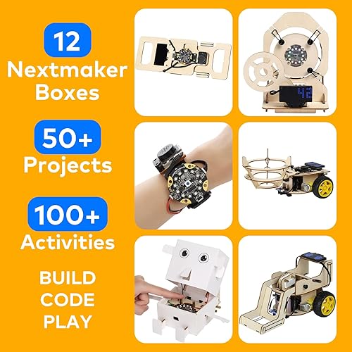 Miniatura 5 de Makeblock NextMaker - Kit STEM para niños de 8 a 10 años, kit de codificación educativo con ricos recursos de aprendizaje en línea, kit de ciencia