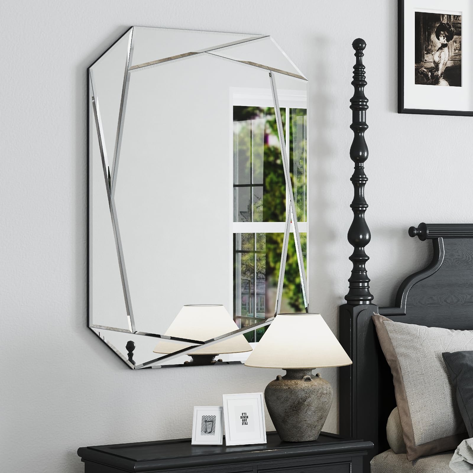 Amazon.com: Chende Frameless Mirror for Bathroom, Large Wall