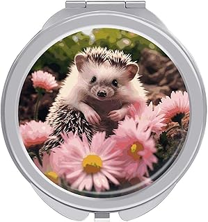 Portable Travel Makeup Mirror, Cute Hedgehog ...