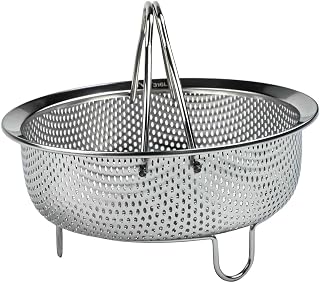 304 Stainless Steel Steamer Insert Basket for Kitchen Use, Compatible with Various Cooking Pots and Pressure Cookers, Easy Clean Dishwasher Safe Design for Steaming Veggies and Fish, 18cm(M)