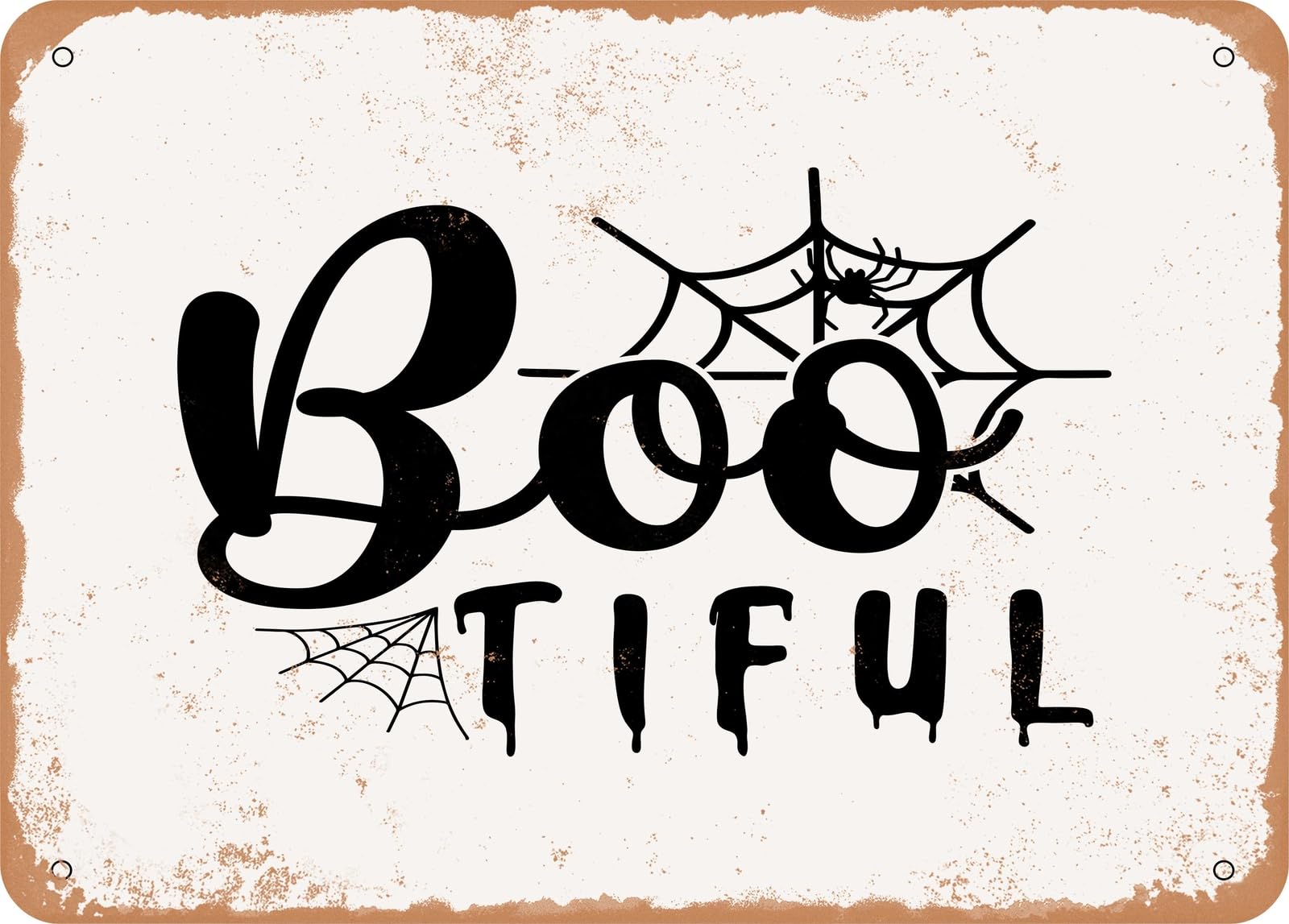 Metal Sign - Boo Tiful - Vintage Look Sign home decor