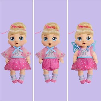 Baby Alive Fairy Fashions Harper Hugs Doll with Clothes Accessories, Blonde Hair, 11 Inches, Toys for 3 Year Old Girls and Boys & Up