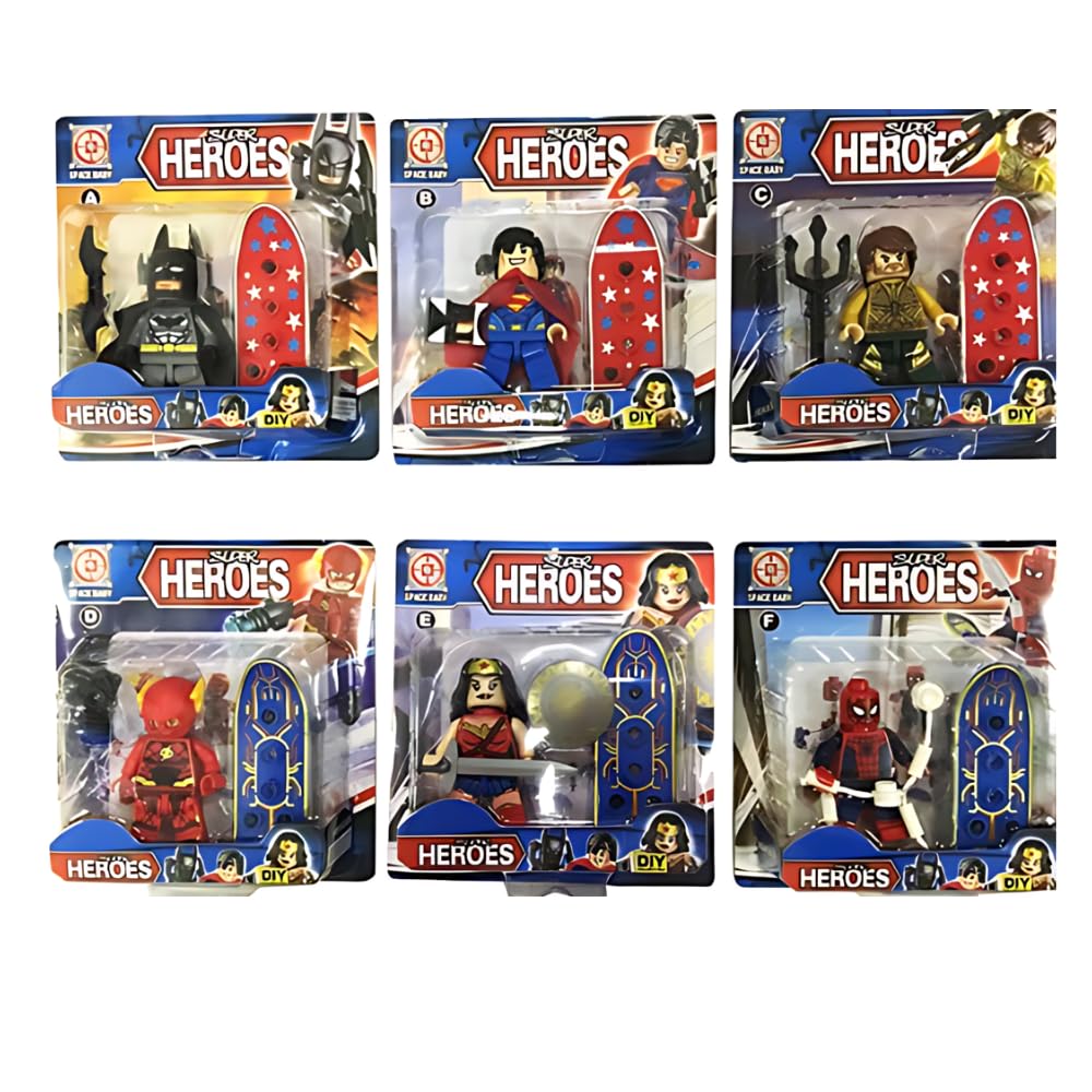 MONKEYTAIL Superhero Theme Birthday Return Gift |Set 6| Mini Collectible Figures Building Toys for Kids (B0DDQ91CKN) Amazon Price History, Amazon Price Tracker