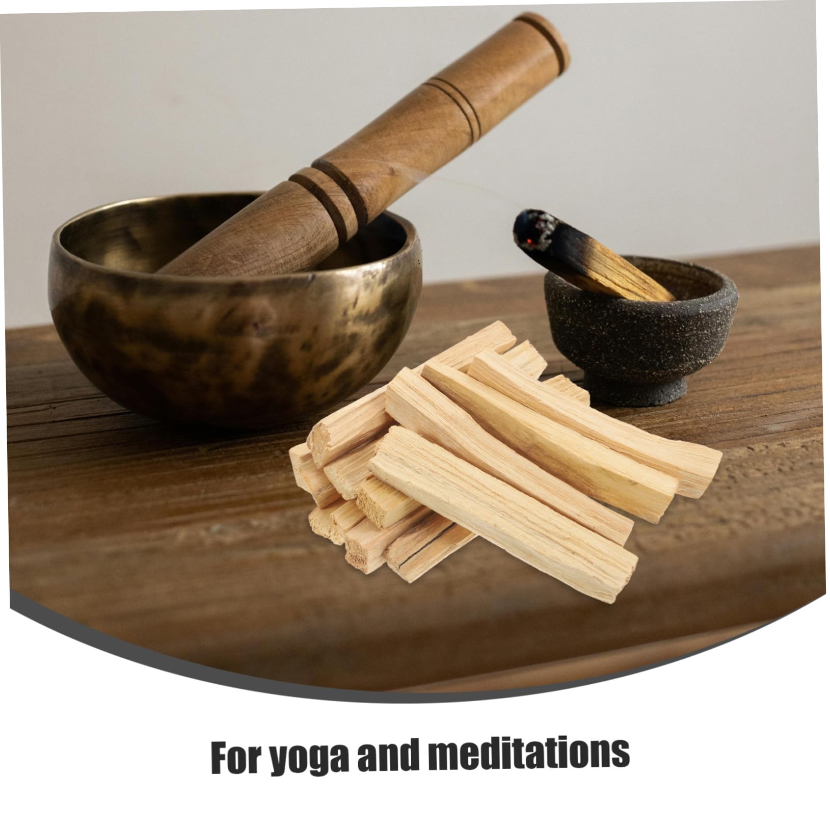 Varillas de Incienso Naturales de Palo Santo de Madera 100 G | Aroma Natural, Alta Resina, para Meditaciones y Yoga, Formato en Palos para Quemar y Limpiar el Humo