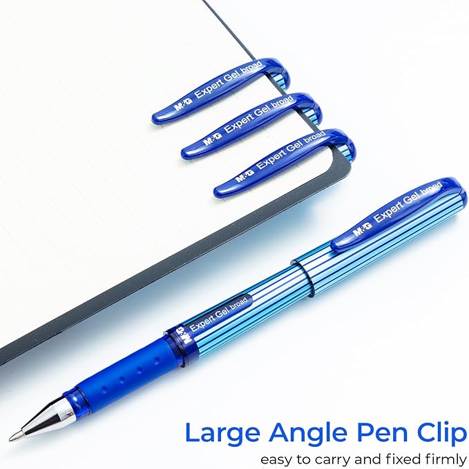 Bolígrafos de Gel M&G, Punta Gruesa 1.0mm, Tinta Azul, 12 Unidades miniatura 6