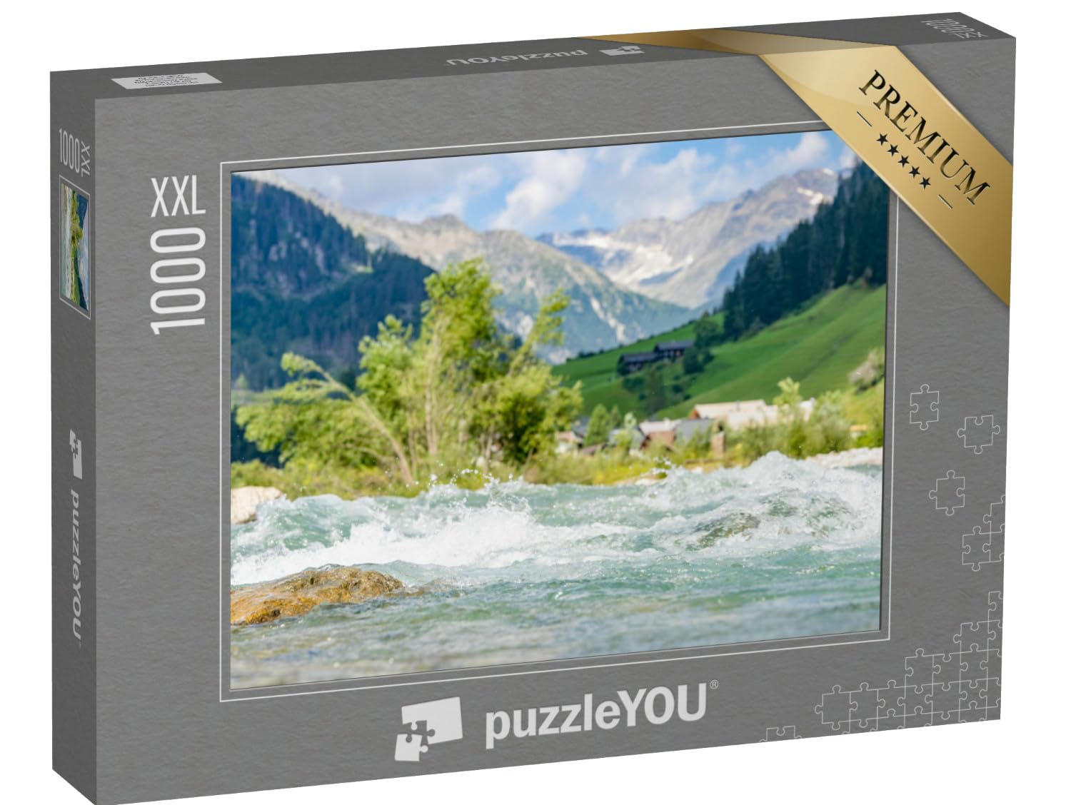 Puzzle 1000 pièces XXL « Paysage au Bord de la Schwarzach dans la vallée de Defereggen »