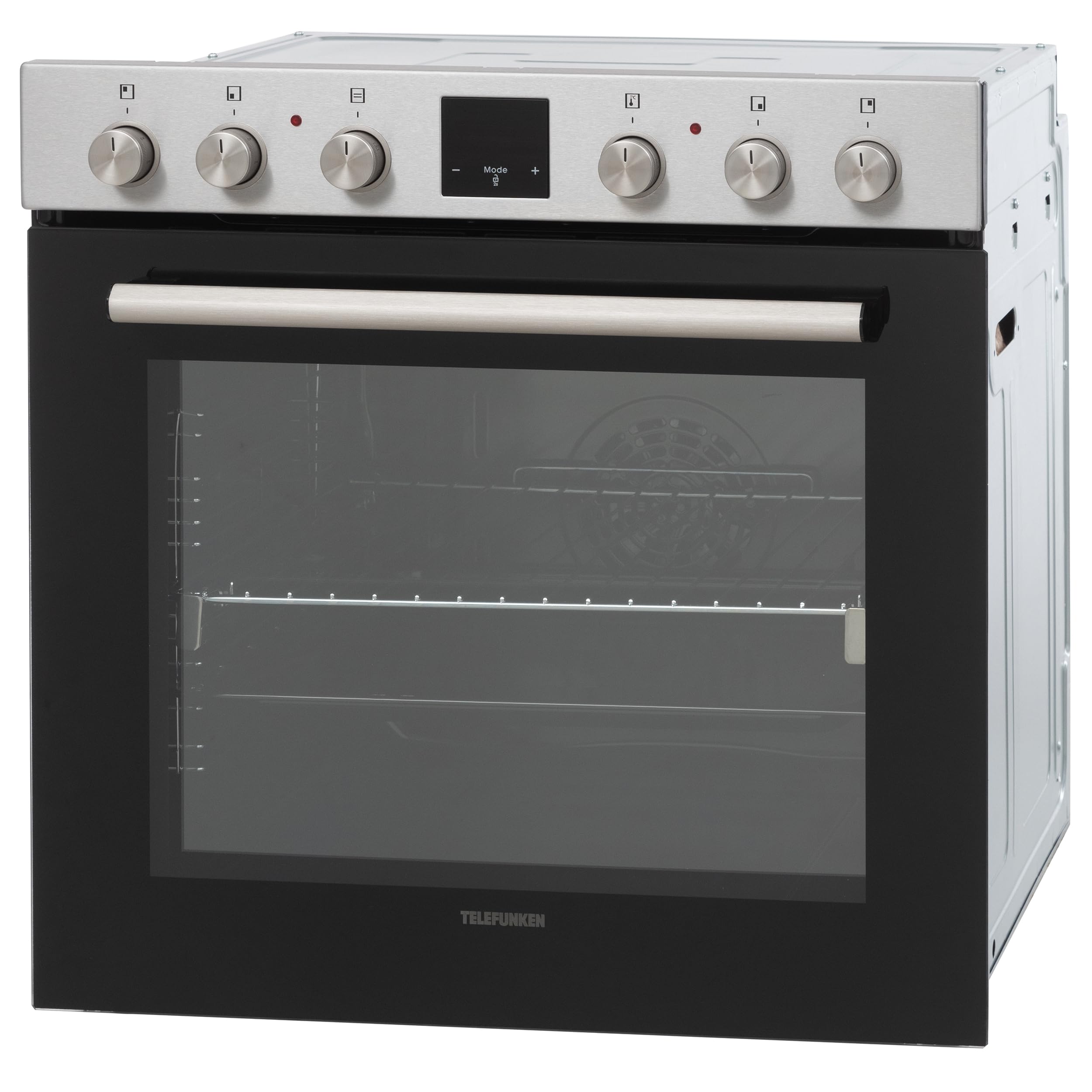 Telefunken Einbauherd-Set 60 cm 78 Liter Glaskeramik-Kochfeld 4 Zonen Backofen Ober-Unterhitze Umluft Teleskopauszug B-HS-75-C-I