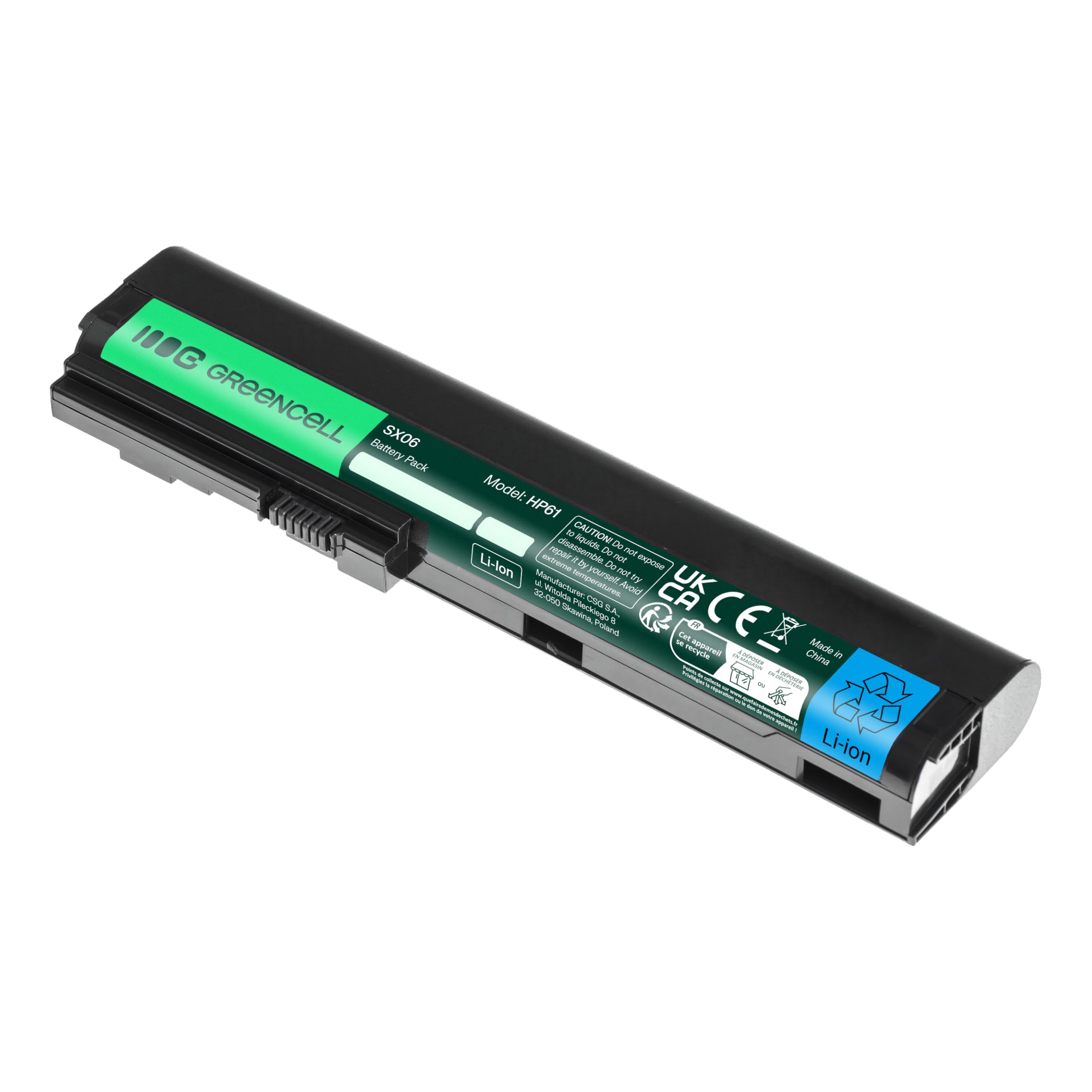 Green Cell Bateria SX06 SX06XL SX09 do HP EliteBook 2560p 2570p (4400mAh 10.8V Czarna)