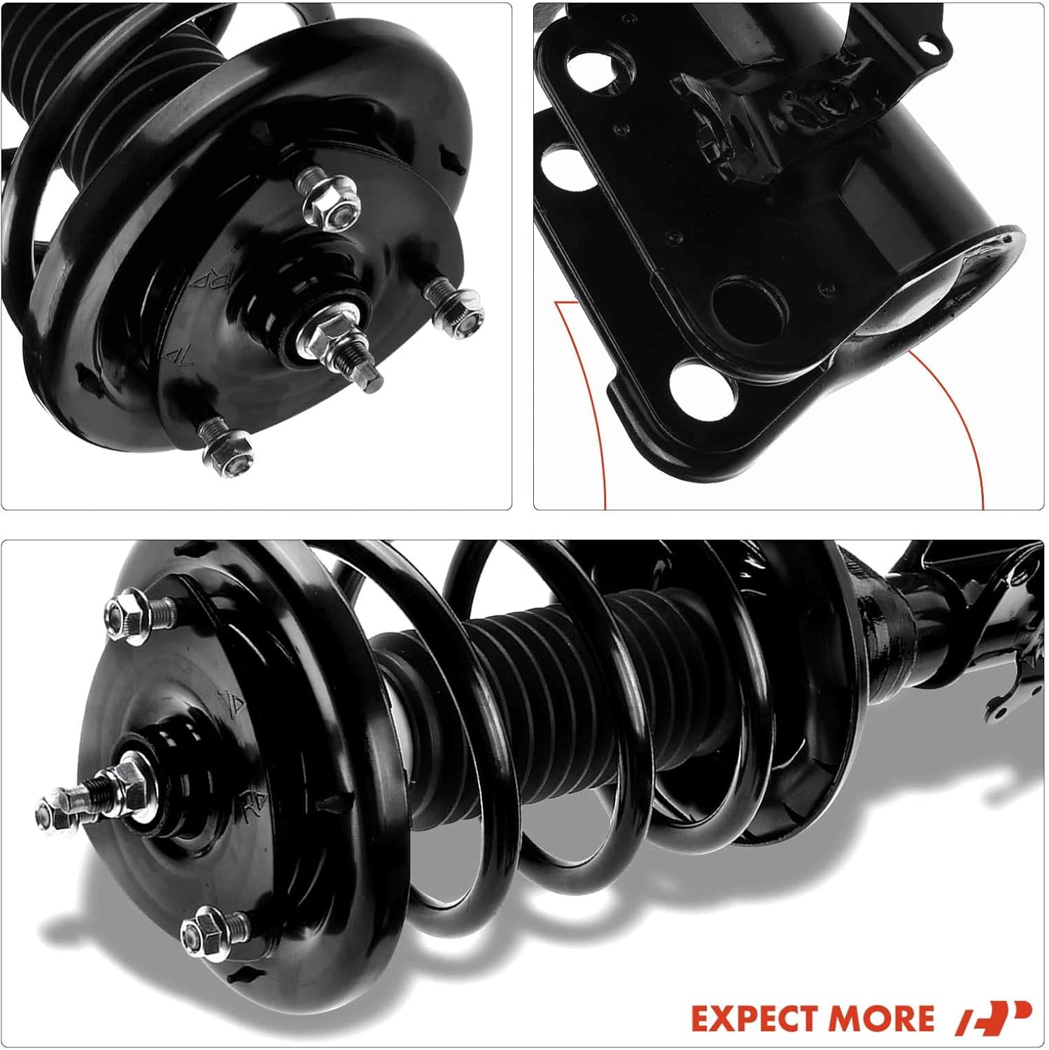 A-Premium Front Struts Compatible with Honda Civic [1.7L] 2003 2004 2005-2x Replacement Suspension Complete Strut Assembly Shock with Coil Spring