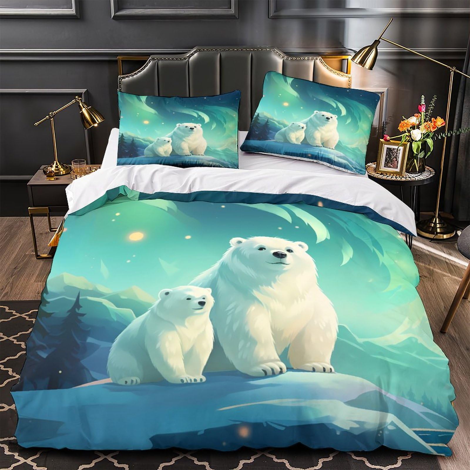 Housse de couette ours polaire contre les allergies de votre enfant