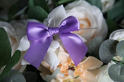 Miniatura 37 de RainbowPana - Paquete de 60 lazos de corbata de lujo, lazos de satén amarillos de 3 pulgadas, decoración de manualidades premontadas para paquete