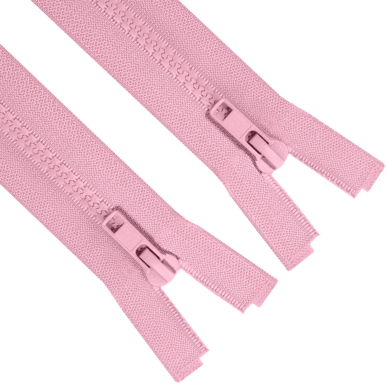 Sawoake 2PCS #5 32 Inch Skparating Jacket Zippers for Sewing Coats Jacket Zipper Pink Molded Plastic Zippers Bulk Tailor DIY Sewing Tools for Garment/Bags/Home Textile