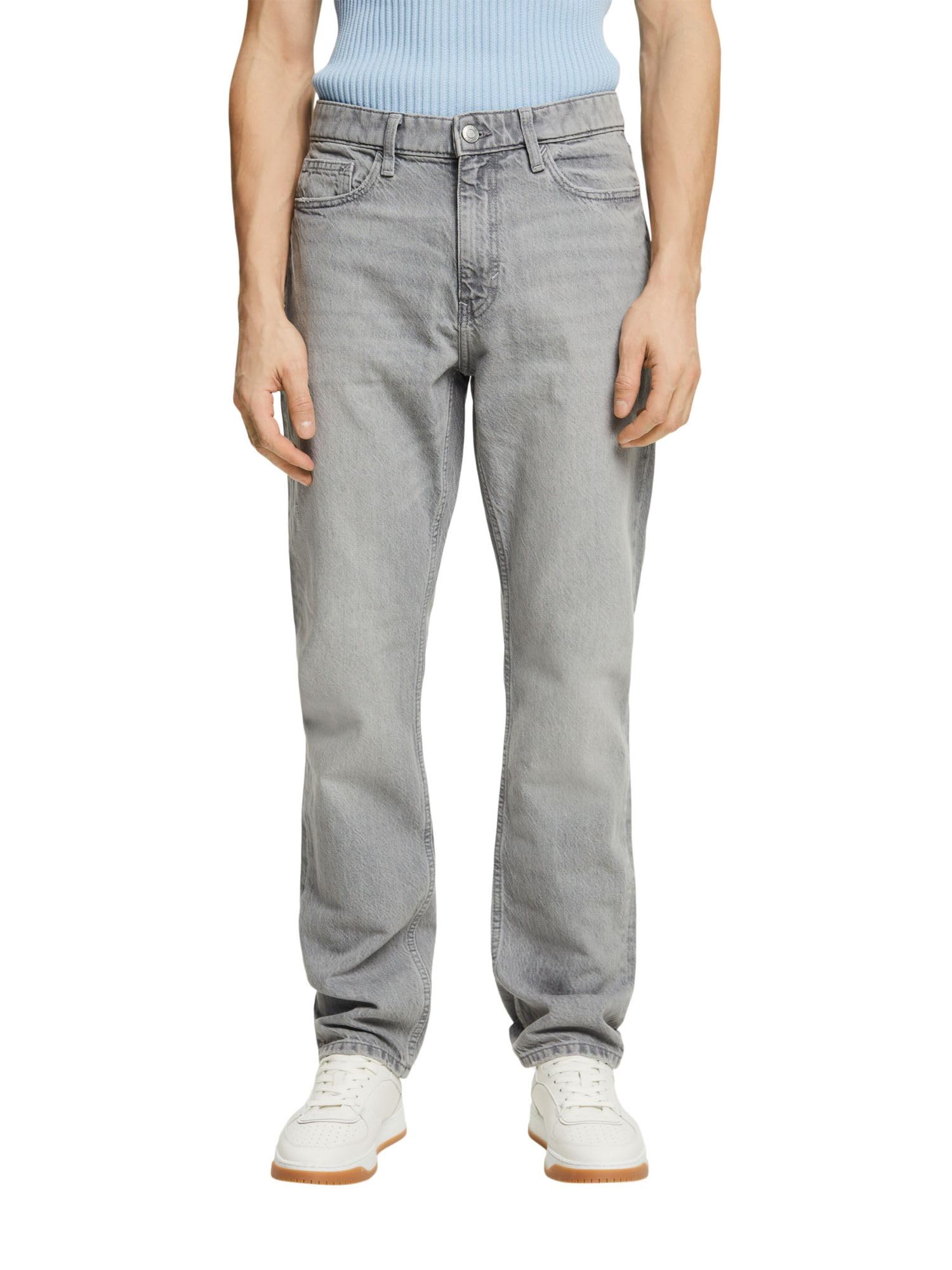 ESPRIT Men's 024ee2b331 Jeans, 923/Grey Light Wash, 30 W/32 L
