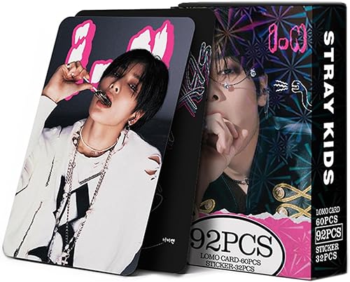 KPOPBP Stray Kids - Tarjetas fotográficas SKZ Rock Star, 92 unidades, tarjetas de fotos de KPOP, regalo Lomo para niños y niñas SKZ (I.N)