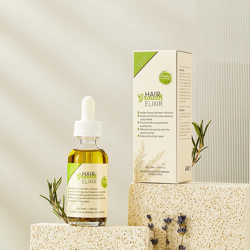 100% All Natural Rosemary + Herbs Scalp & Hair Strengthening Oil for All Hair Types, 50ml