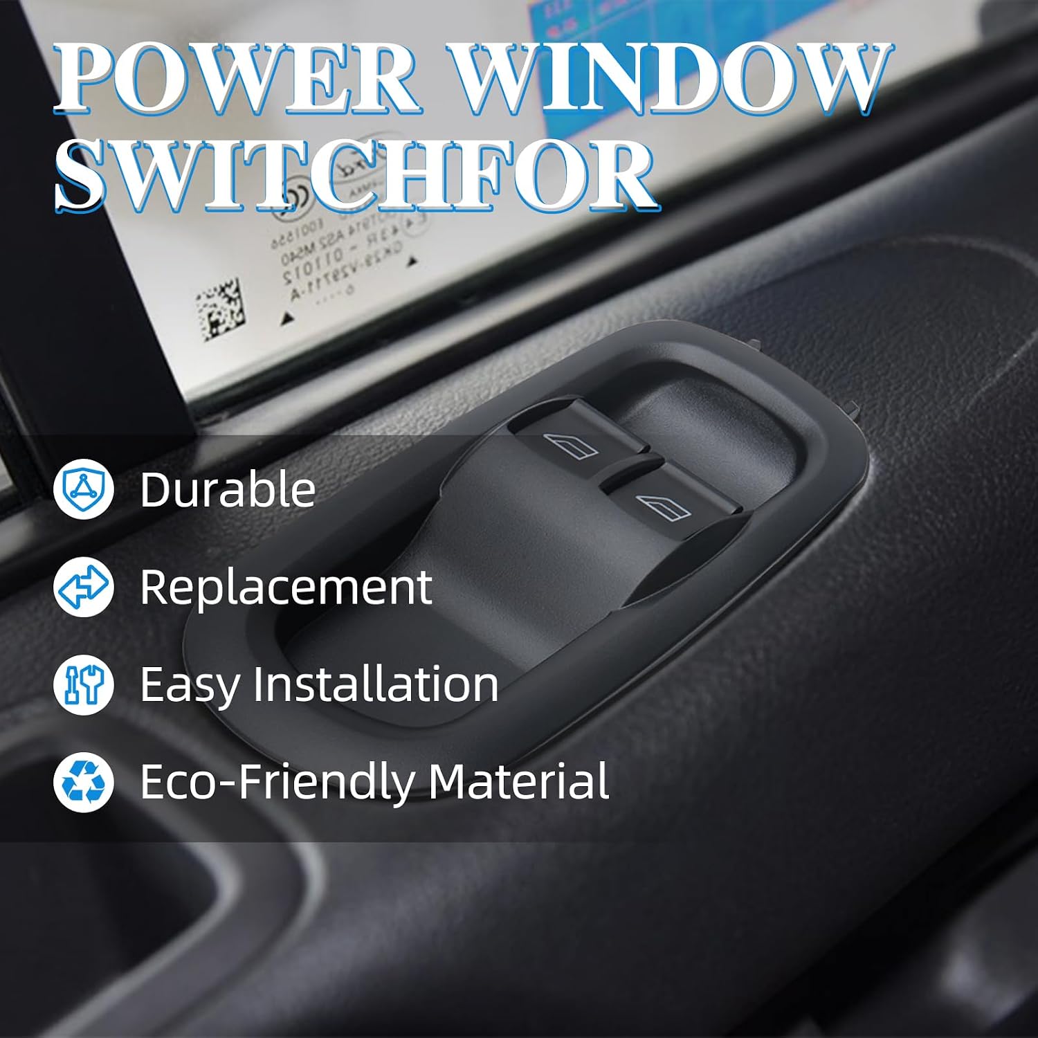 Power Window Switch Control Button Front Driver Side Compatible with 2014-2019 Ford Transit MK8 Custom, Replaces OE 2029885 1791339