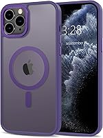 Vista 8 de Anuck - Funda magnética para iPhone 11 compatible con MagSafe, carcasa trasera mate translúcida dura, borde de TPU, delgada, resistente a impactos