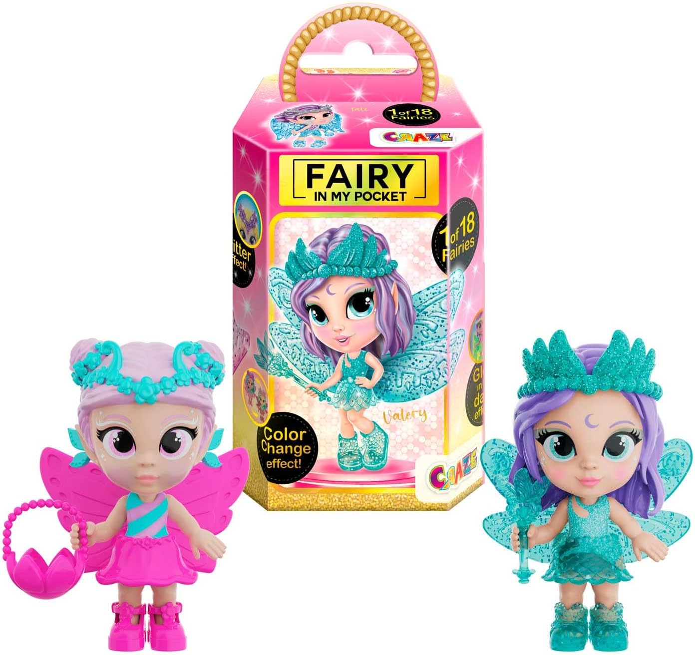 CRAZE Fairy In My Pocket - Juego de 2 Figuras Coleccionables de Hadas con Alas y Efectos Mágicos