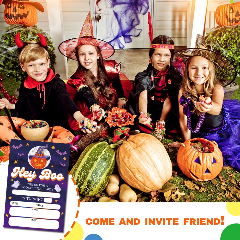 Halloween-Einladungen Deluxe – 25 Karten + Umschläge – Süßes Trick-or-Treat-Design – Ausfüllbare Partykarten Für Kindergeburtstag & Erwachsenenfest (10,2 X 15,2 Cm)