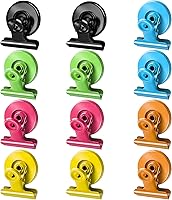 Vista 1 de 12pack Fridge Magnets Refrigerator Magnets Magnetic Clips Heavy Duty Detailed List Display Paper Fasteners on Home& Office & Teacher Must Haves