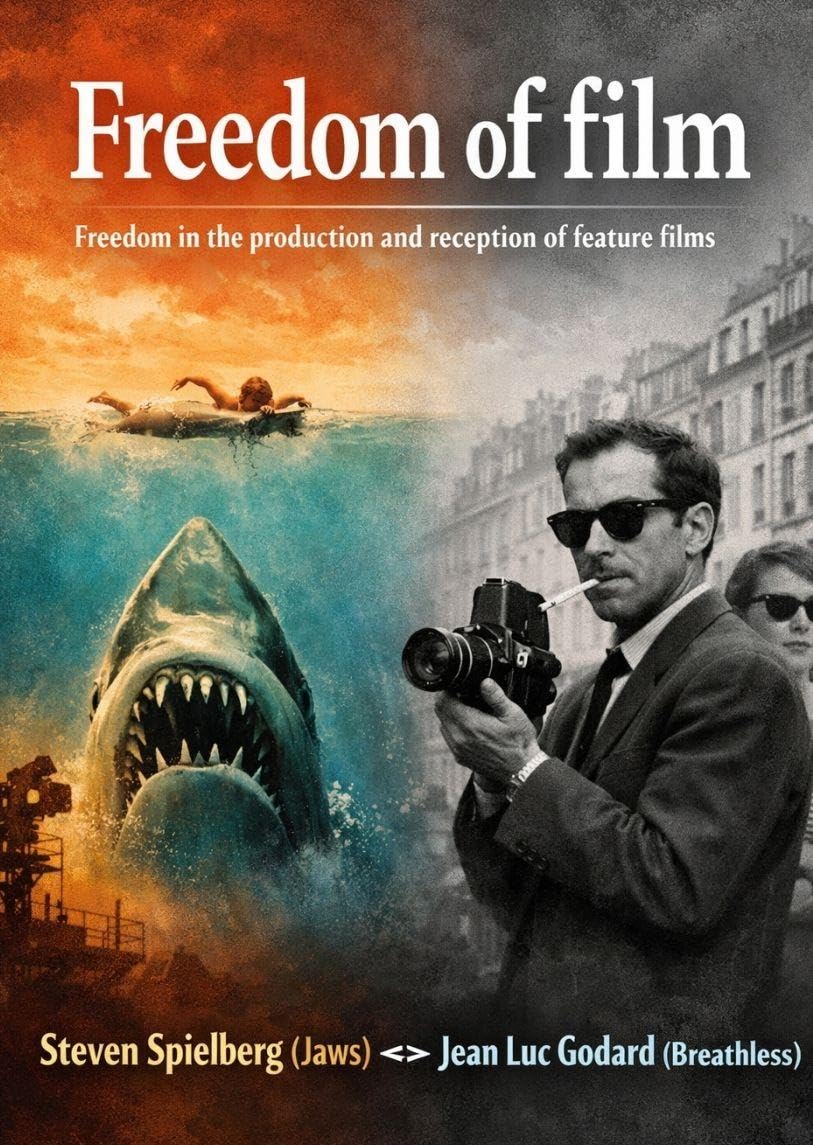 Freedom of film: Freedom in the production and reception of feature films - Steven Spielberg (Jaws) ¿ Jean Luc Godard (Breathless)