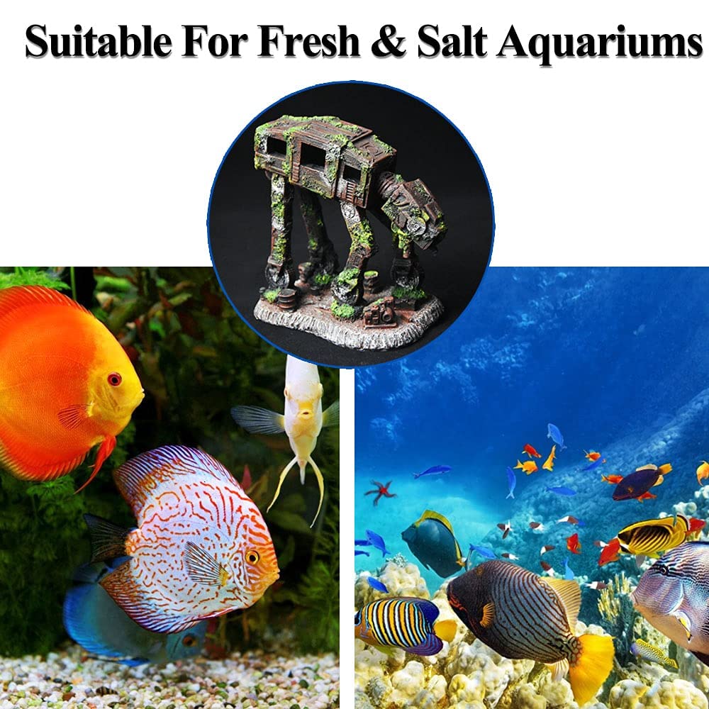 Decorazioni per acquario, castello di Hobbit, accessori per acquari, giocattoli Betta, decorazione per acquario, ornamenti per acquario, decorazione in resina (stile 1 - grande)