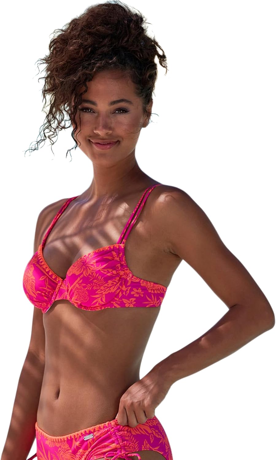 LASCANA Women's Tropical Underwire Bikini Swimsuit Top