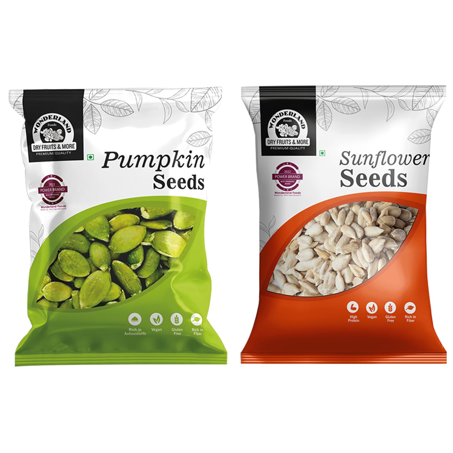 WONDERLAND FOODS Healthy I Raw (Unroasted) Pumpkin & Sunflower Seeds 300g Pouch Combo Pack (150g X 2) (B07N1FX3K7) Amazon Price History, Amazon Price Tracker