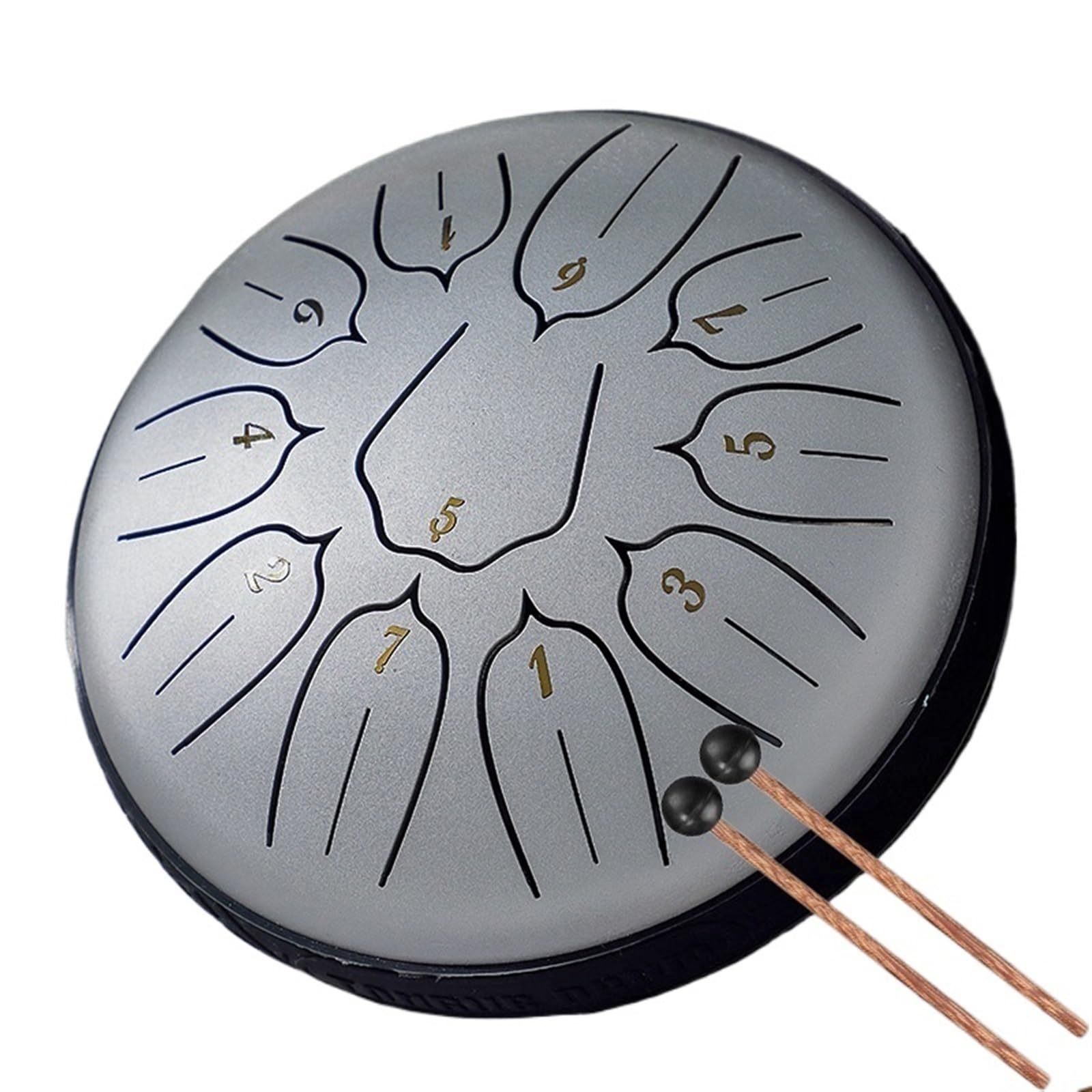 Tamburo con Lingua in Acciaio 6 Pollici 11 Note D5 Tamburo Tono Etereo Handpan Strumento a Tamburo Strumenti Musicali per Recital, concerti(Purple)