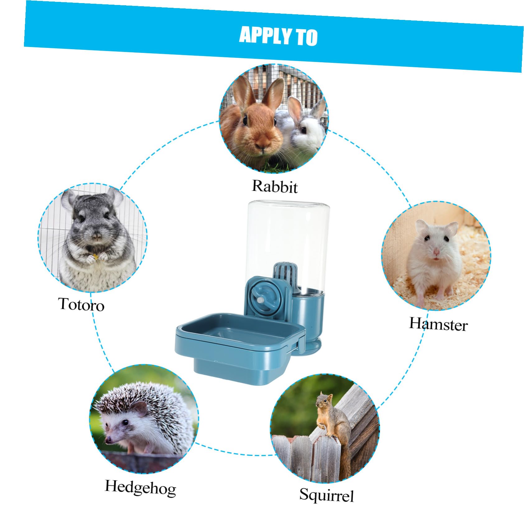 Hohopeti Distributore Liquido per Animali di Ridotta Bottiglia Antigoccia da Appendere per Gabbie Conigli e Criceti Serbatoio Capacità Media Facile da Pulire e Ricaricare Resistente e