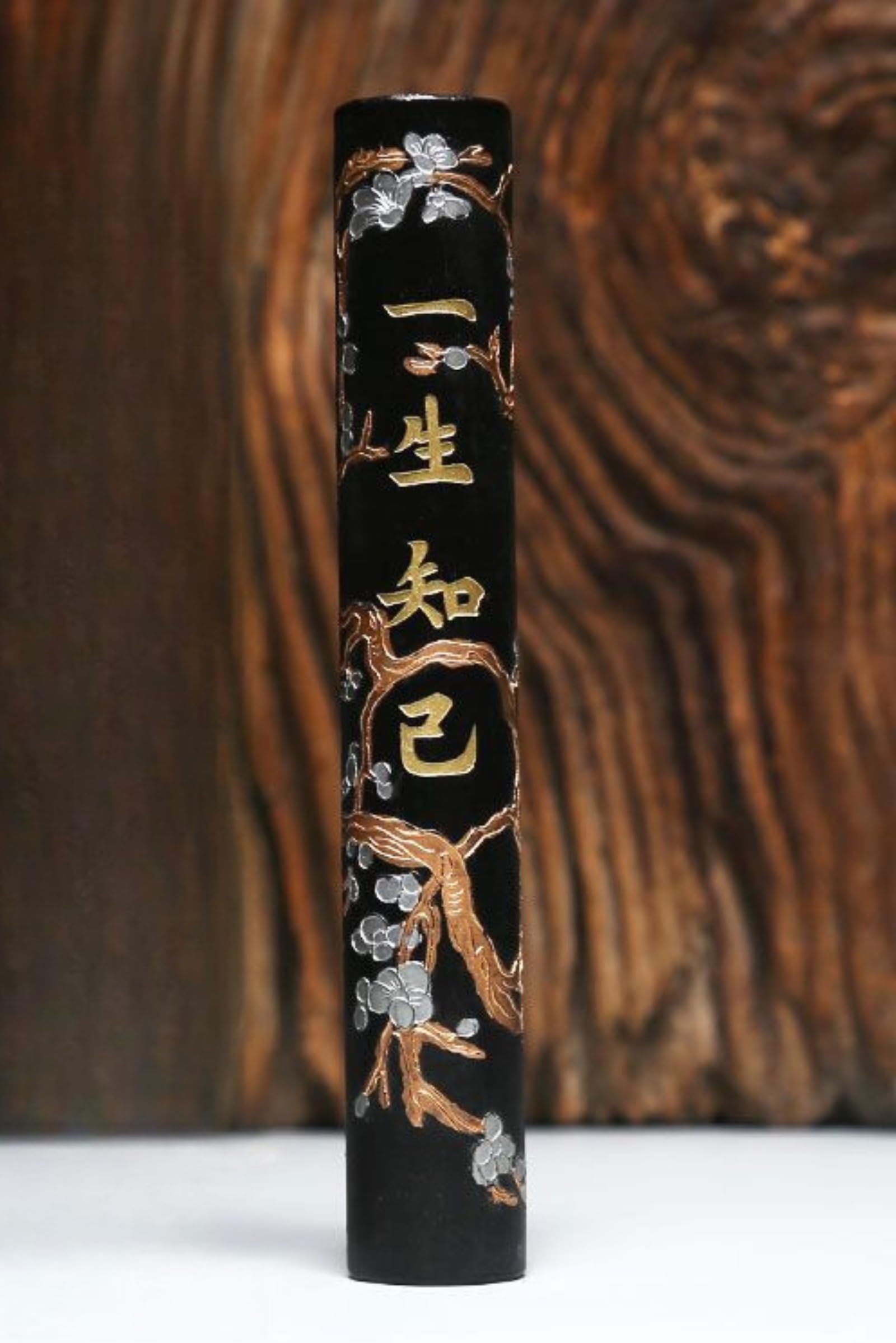 Bâton d'encre de calligraphie fait à la main, 12,8 cm, pour peinture à l'huile, fumée