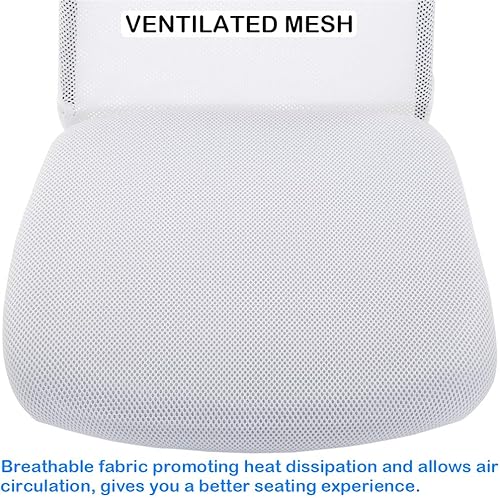 Miniatura 4 de Silla ergonómica de oficina de malla, soporte lumbar sin brazos, silla de escritorio moderna y elegante para PC, color negro, con respaldo medio,