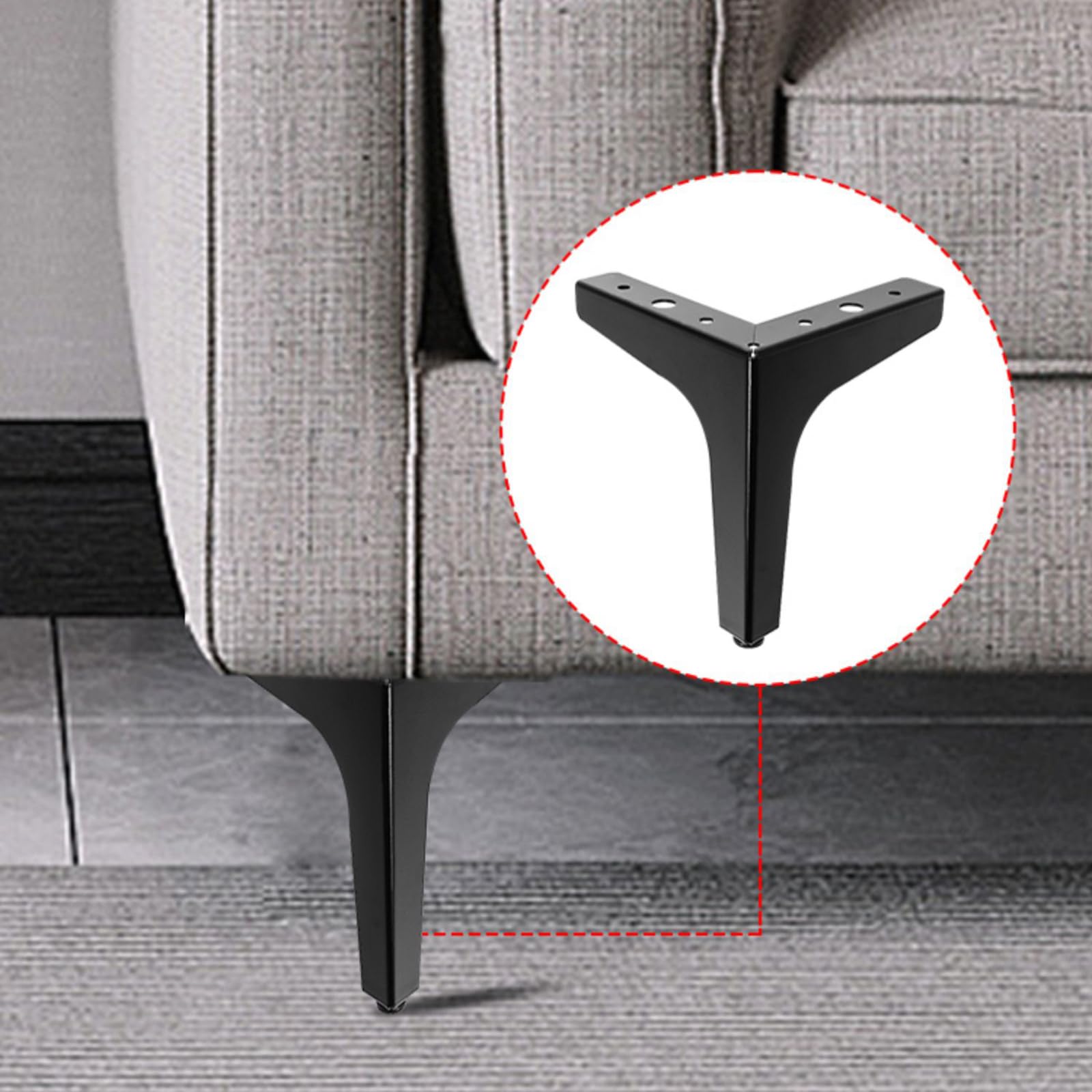 Maricome Furniture Legs 8 Inches Set Of 4 Wood Replacement Legs For Sofa Couch - View #6