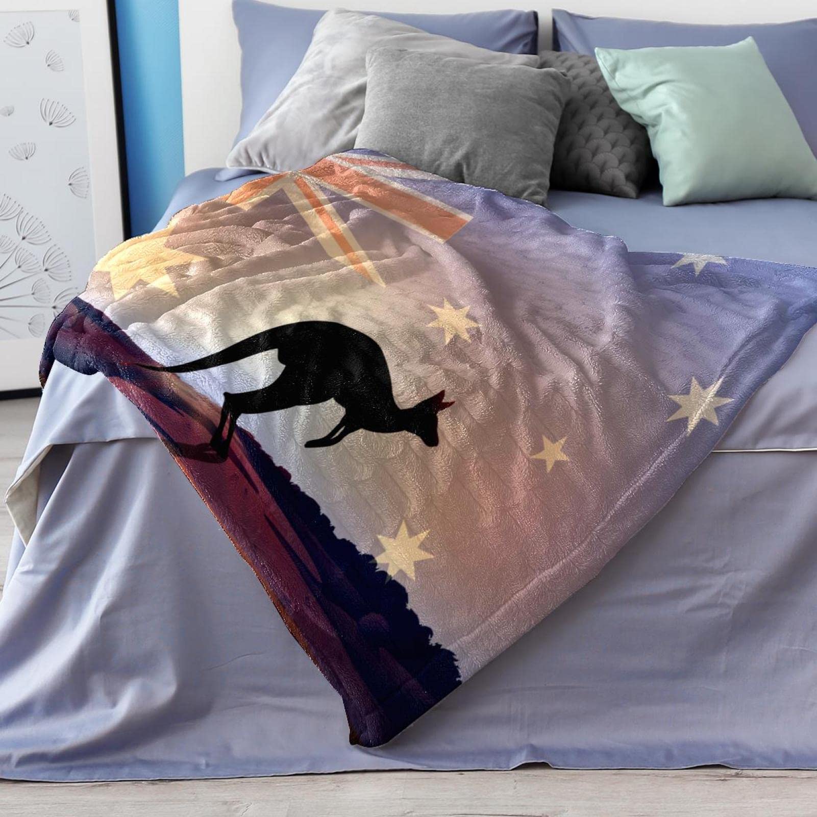 Coperta in pile a canguro per divano, divano o letto, accogliente coperta morbida