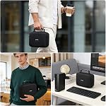 BOVKE Hard Drive Case for Seagate Expansion WD Elements My Book Desktop External Hard Drive HDD 6TB 8TB 10TB 12TB 14TB 16TB 18TB 22TB 24TB 26TB 28TB, 3.5 Inch Portable Desktop HDD Carrying Case, Black
