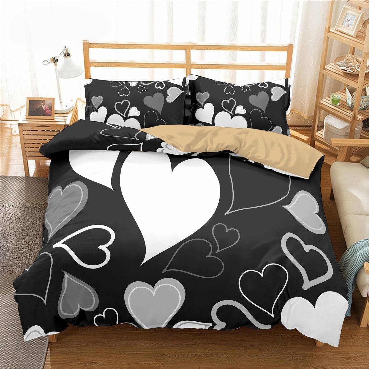 Housse de couette cœur pour enfant et adolescent idéale pour illuminer la chambre
