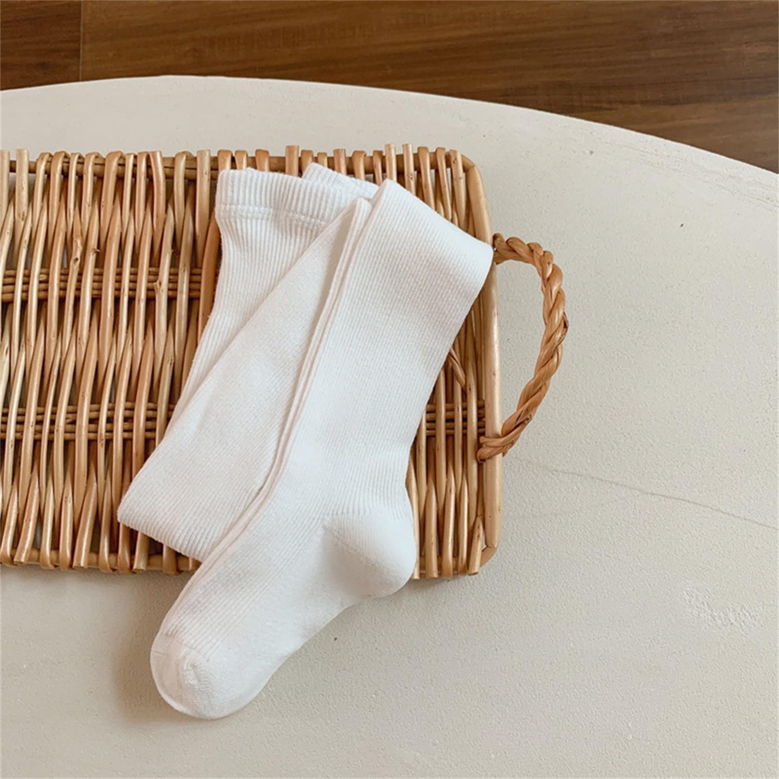 Generisch Collant da bambina in cotone con design a treccia come comodi leggings per la scuola per bambini