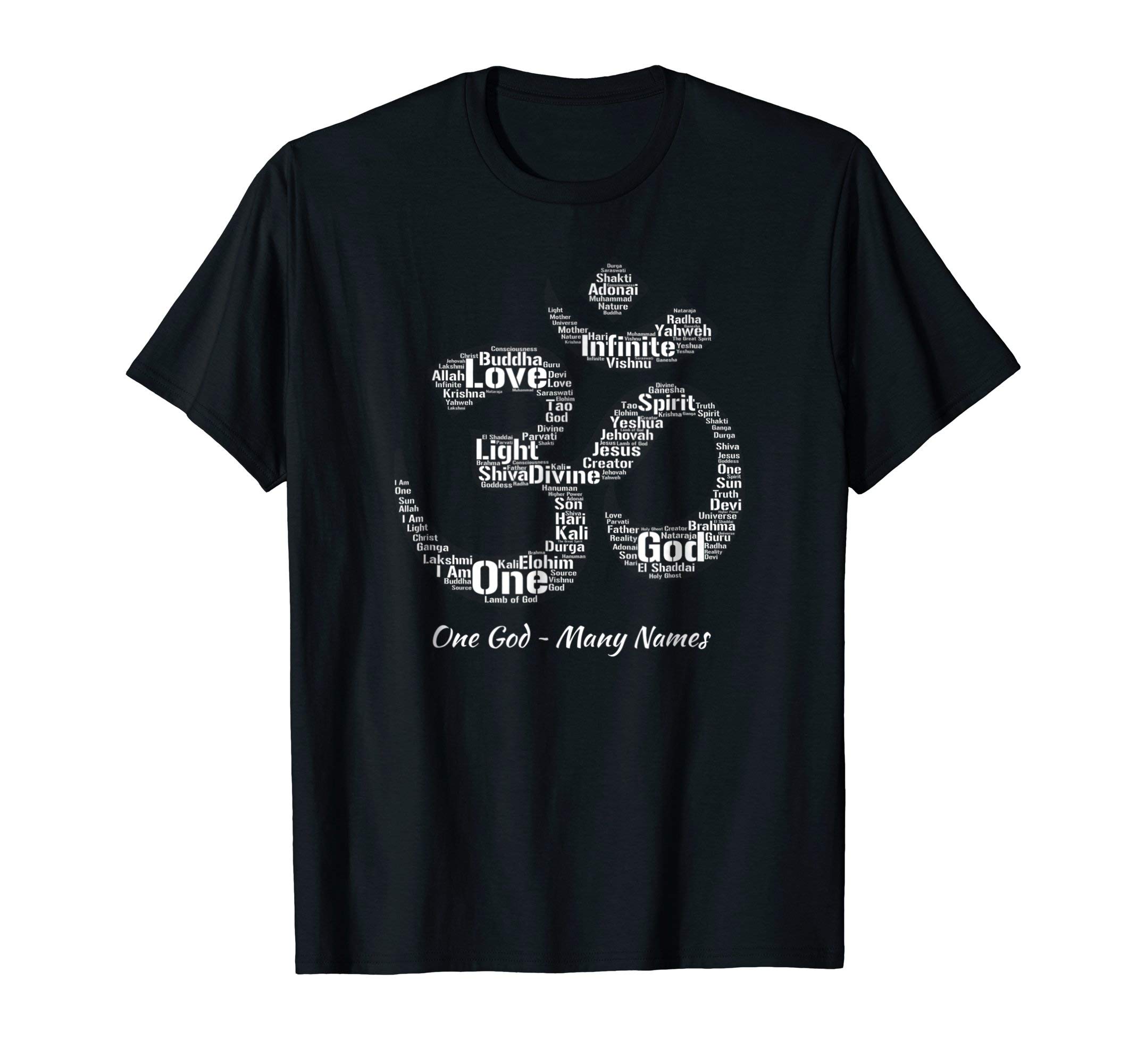 Yoga OmNames of God T-Shirt in Om Symbol Yoga Inspired Aum T-ShirtOEKO-TEX STANDARD 100