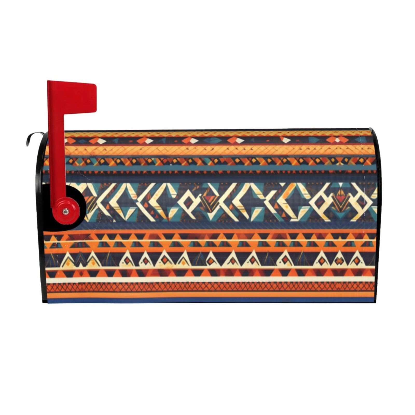 African National Patterns Print Mailbox Covers Magnetic Mailbox Post protective cover for Garden Yard Outdoor Decor